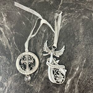 Cross and Angel Ornaments